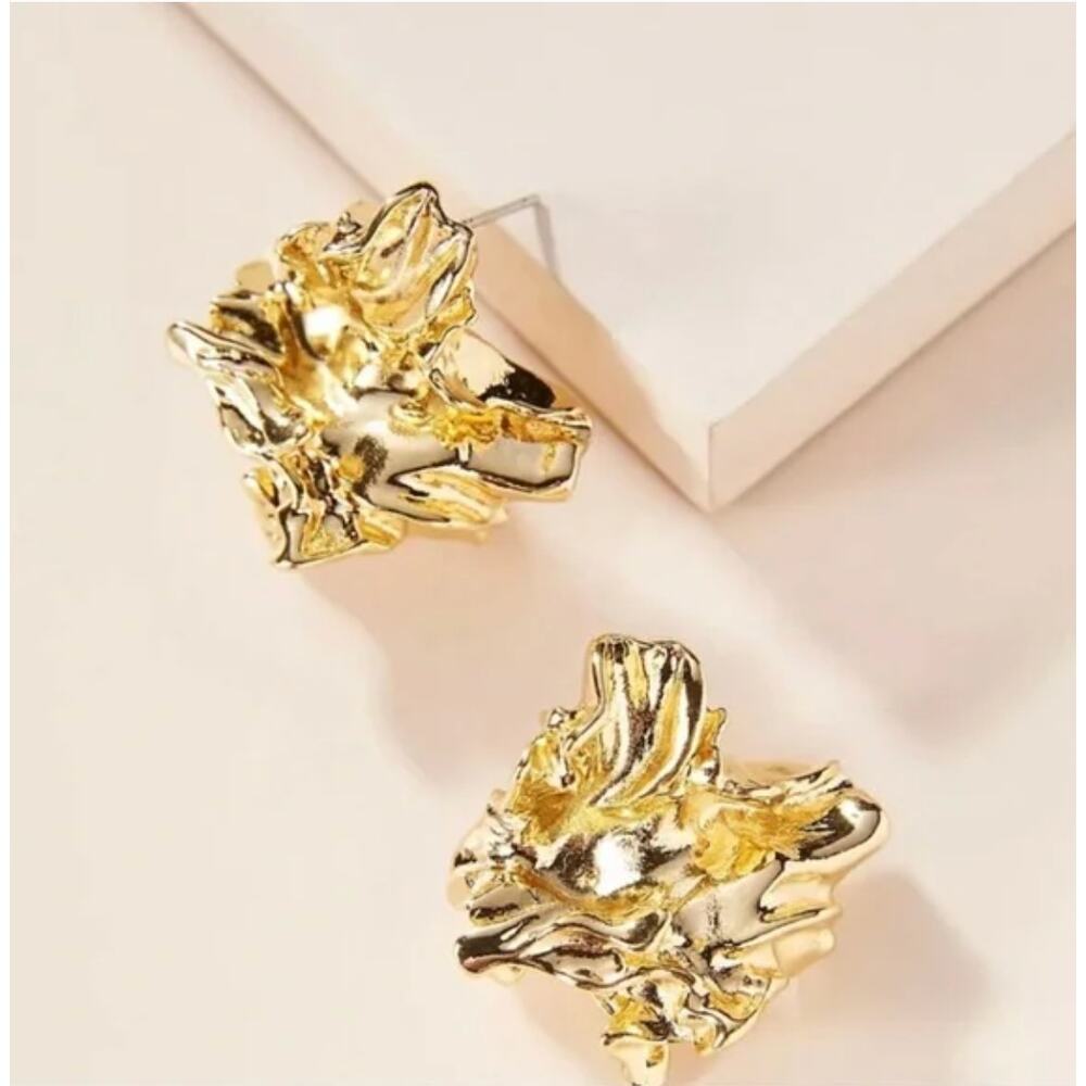 AMBER SCEATS‎ 24k Gold Reese Post Earrings NWT